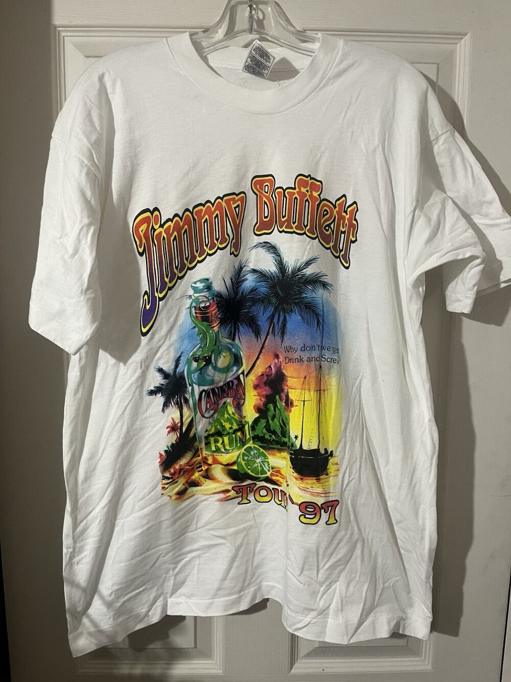Vintage 1997 Jimmy Buffett Tour Shirt Sz XL Lizard Beach